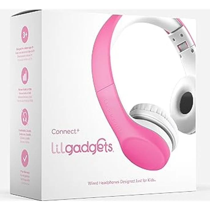LilGadgets Connect+ Volume Begrenzte Wired Kopfhörer Mit Shareport Für Kinder Rosa – Bild 8