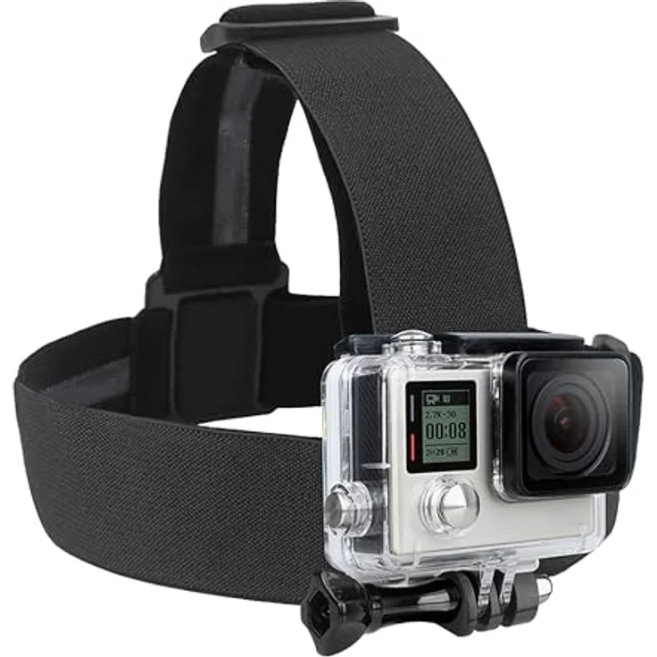 ayex Kopfband-Halterung Head Strap Mount, verstellbar und rutschsicher, kompatibel mit GoPro Kamera für Sportaufnahmen – Bild 2