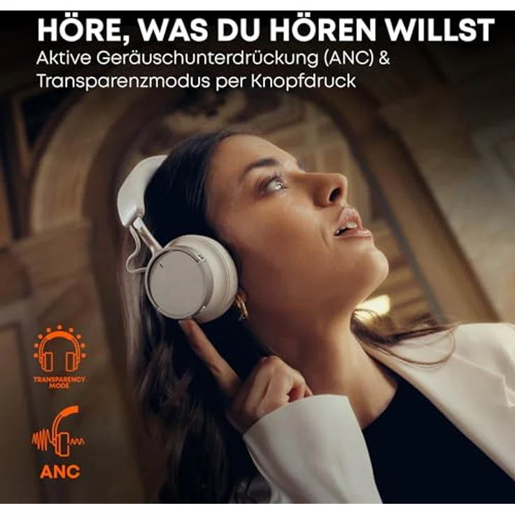 beyerdynamic AVENTHO 100, Wireless On-Ear Kopfhörer mit ANC, bis zu 60 Stunden Akkulaufzeit, schwarz, App-Update verfügbar – Bild 5