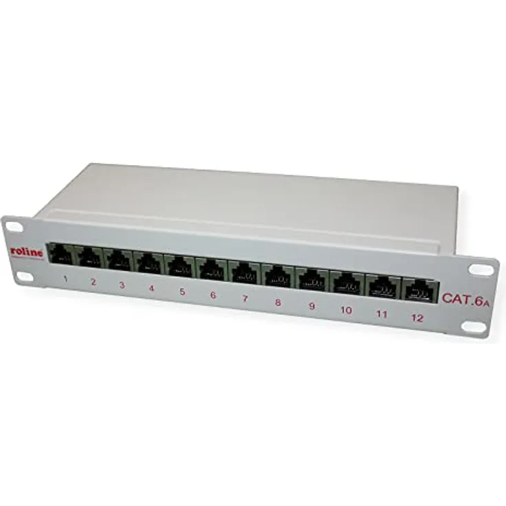 ROLINE 10"-Patchpanel 12 Ports, Kat.6A (Class EA), geschirmt
