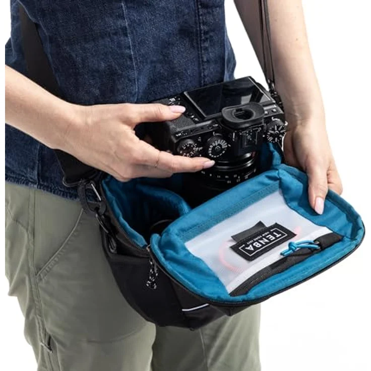 Tenba Skyline V2 8 Toploader, Kamera Bereitschaftstasche mit wasserabweisendem Material, grau, für DSLR und spiegellose Kameras bis 8,9 cm Objektivlänge – Bild 6