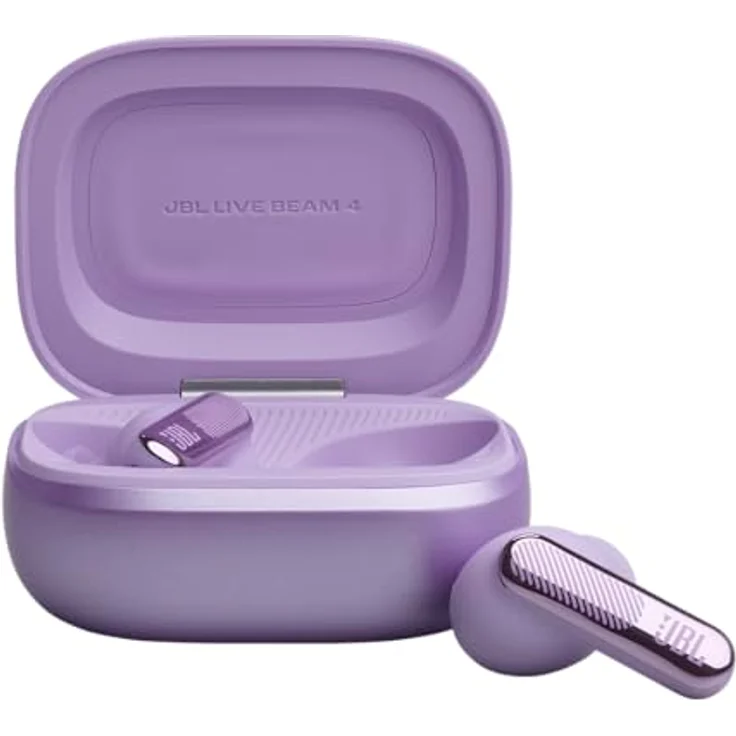 JBL Live Beam 4, Kabellose Noise-Cancelling-Ohrhörer mit Hi-Res Audio, Smart Charging Case, 48 Std. Akkulaufzeit, IP55 wasserdicht, Lila – Bild 1