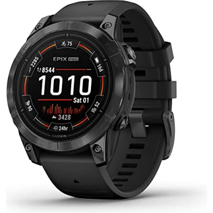 Garmin EPIX PRO (Gen 2) 47mm – GPS-Multisport-Smartwatch mit brillantem 1,3“ AMOLED-Display und Touch-/Tastenbedienung. TOPO-Karten, 60 Sport-Apps, Garmin Music, Garmin Pay, bis zu 16 Tage Akkulaufzeit
