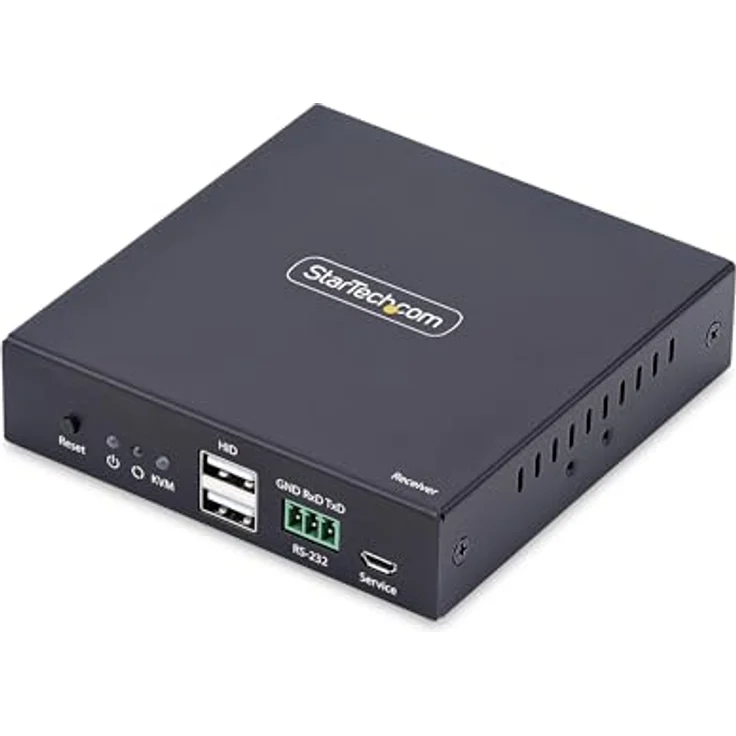StarTech .com IH2006-KVM-RX, KVM-Receiver, 3840 x 2160 Pixel bei 60 Hz, kabelgebunden, HDMI & USB, schwarzes Metallgehäuse – Bild 1
