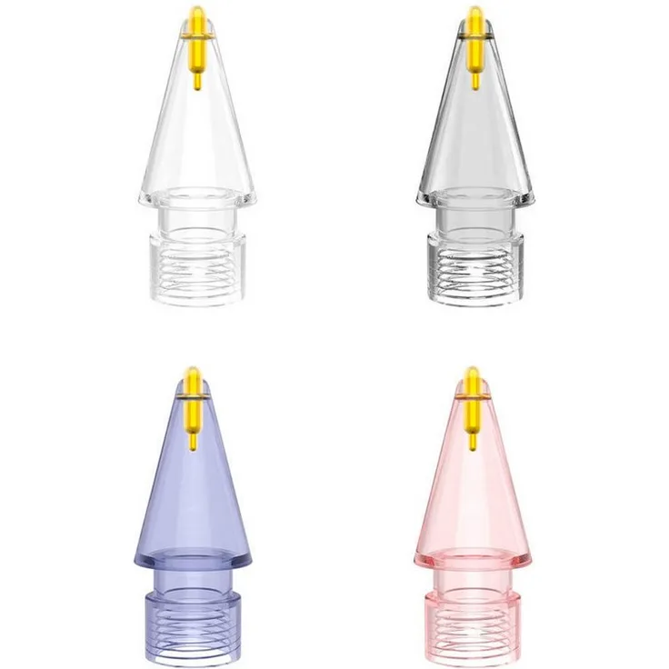 4smarts Eingabestift Lucid, 4 Stück Ersatzspitzen für Apple Pencil (1.Gen./2.Gen./USB-C/Pro), transparent