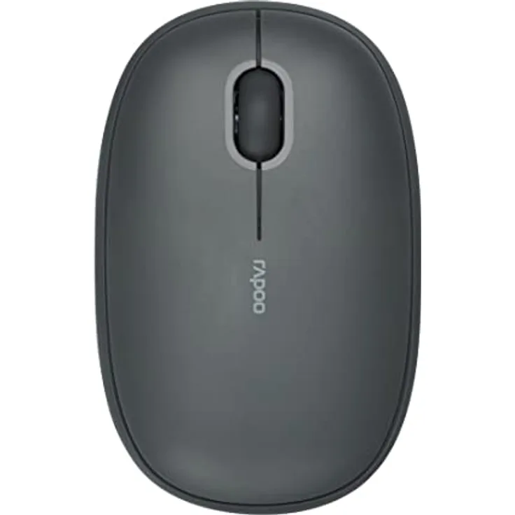 Rapoo M660 Silent kabellose Maus wireless Mouse 1300 DPI Sensor 9 Monate Batterielaufzeit leise Tasten ergonomisch für Rechtshänder und Linkshänder PC & Mac - dunkelgrau