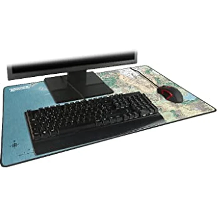 Konix Dungeons & Dragons Gaming-Mauspad XXL 80 x 46 cm, rutschfeste Unterlage mit Motiv Karte von Faerûn, langlebig und transportabel – Bild 3