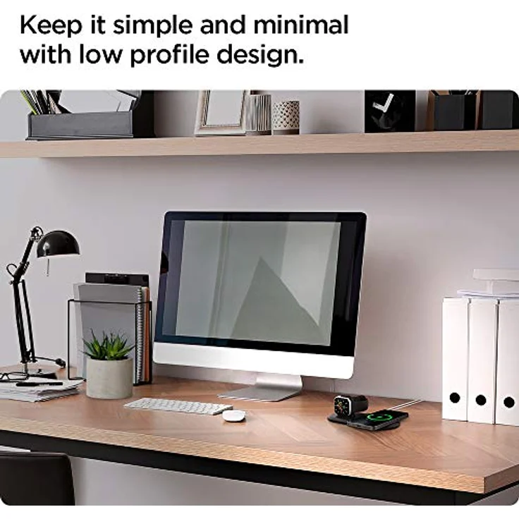 Spigen Mag Fit Duo Designed für MagSafe Ladegerät Pad/Kompatibel mit iPhone 15/14/13/12 und Apple Watch Ultra 2/Ultra 9/8/7/6/5/SE/4/3/2/1 - Schwarz – Bild 4