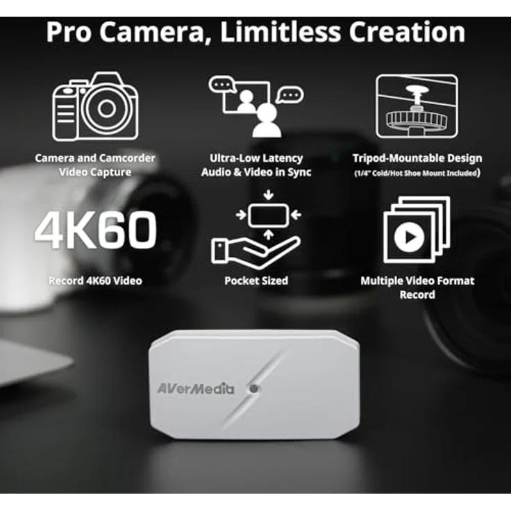 AVerMedia Video Capture Box, Live Streamer CAP 4K (BU113G2), Game Recorder mit 4K Auflösung und hoher Übertragungsqualität – Bild 3