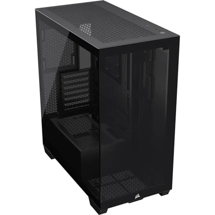 Corsair Case Corsair 3500X Midi TG black BTF & P.Zero, PC-Gehäuse mit Tempered Glass, Schwarz