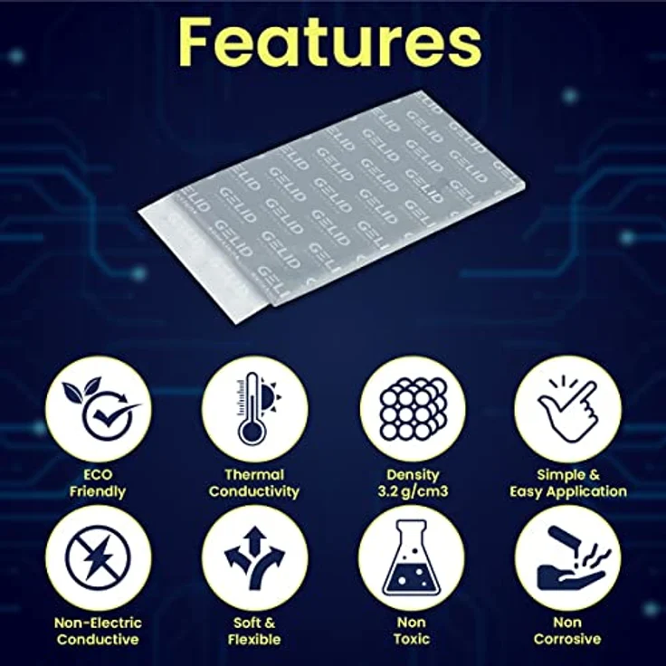 Gelid Solutions GP-Extreme – Thermal Pad 80x40x1.5mm. Ausgezeichnete Wärmeleitung, Idealer Lückenfüller. Einfache Installation Wärmeleitfähigkeit 12W – Bild 2