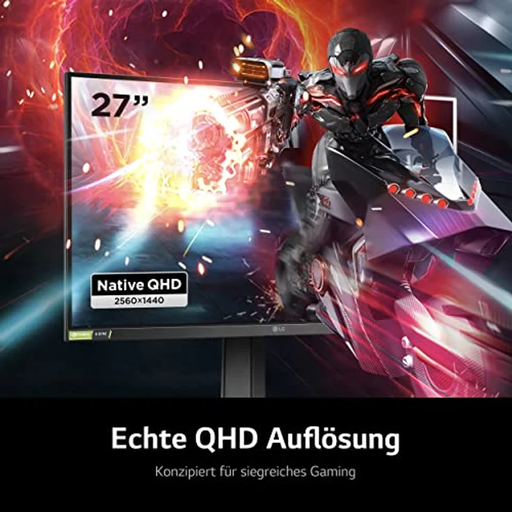 LG Electronics 27GP850P-B Ultragear™ Gaming Monitor 27'' (68cm), QHD, Nano IPS, HDR400, 1ms GtG, Min. 60 Hz, NVIDIA G-Sync™, AMD FreeSync™- Schwarz – Bild 5