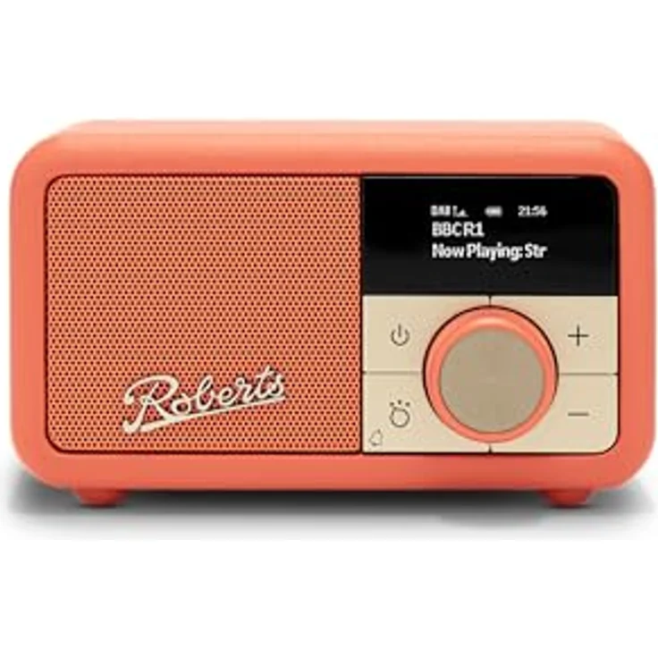Roberts Radio Revival Petite 2 Dab+/FM/Bluetooth Radiowecker, tragbar in niedlichem Retro-Design, mit integriertem Akku und USB-C Aufladung – Bild 2