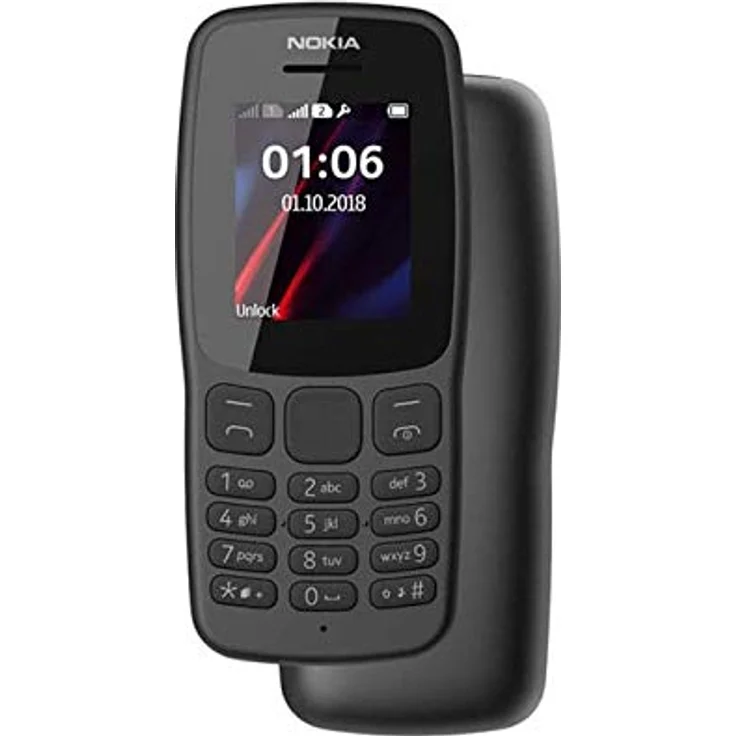 Nokia 106 (2019) Dual SIM Schwarz Seniorhandy für Schul Kinder Seniorenhandy – Bild 2