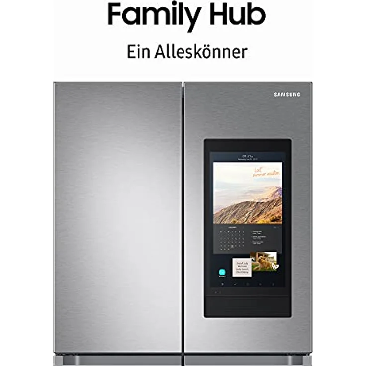 Samsung 4-Türen French Door mit Family Hub+ und AI Food Manager, 636 L Edelstahl Look – Bild 4