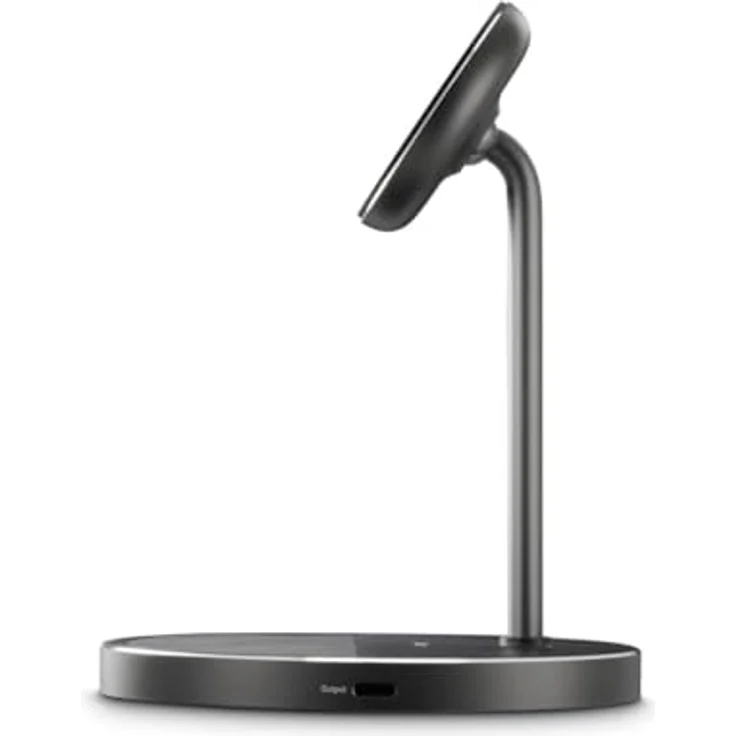 Hama Kabelloses Qi2-Ladegerät, 2in1-Ladestation mit 15W Schnellladefunktion und neigbarem Smartphone-Halter, Schwarz – Bild 2