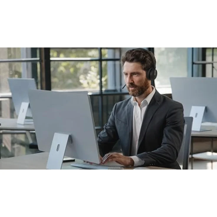 Yealink WH64 Hybrid Dual UC Headset inkl. Dongle - DECT und Bluetooth, Acoustic-Shield-Technologie, bis zu 32 Stunden Gesprächslaufzeit, USB – Bild 5