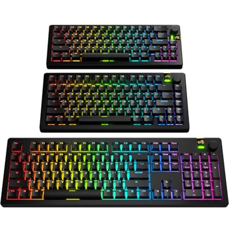 Glorious GPBT Backlit Keycaps, ANSI Layout (US), PBT, Dye-Sub - Schwarz – Bild 5