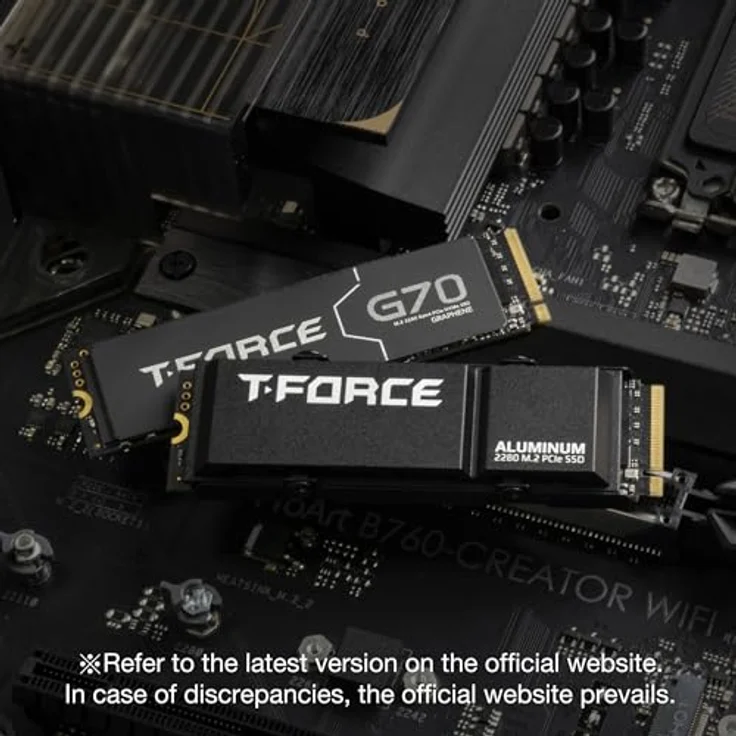 Team Group T-FORCE G70 Pro 1 TB M.2 SSD, PCIe 4.0 x4 mit Aluminium-Kühlkörper und schneller NVMe-Technologie – Bild 6