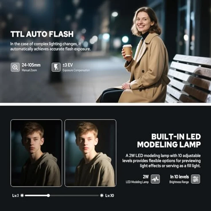 Godox V480 F, Blitzgerät mit Akku für Fujifilm, leistungsstarker Aufsteckblitz – Bild 6