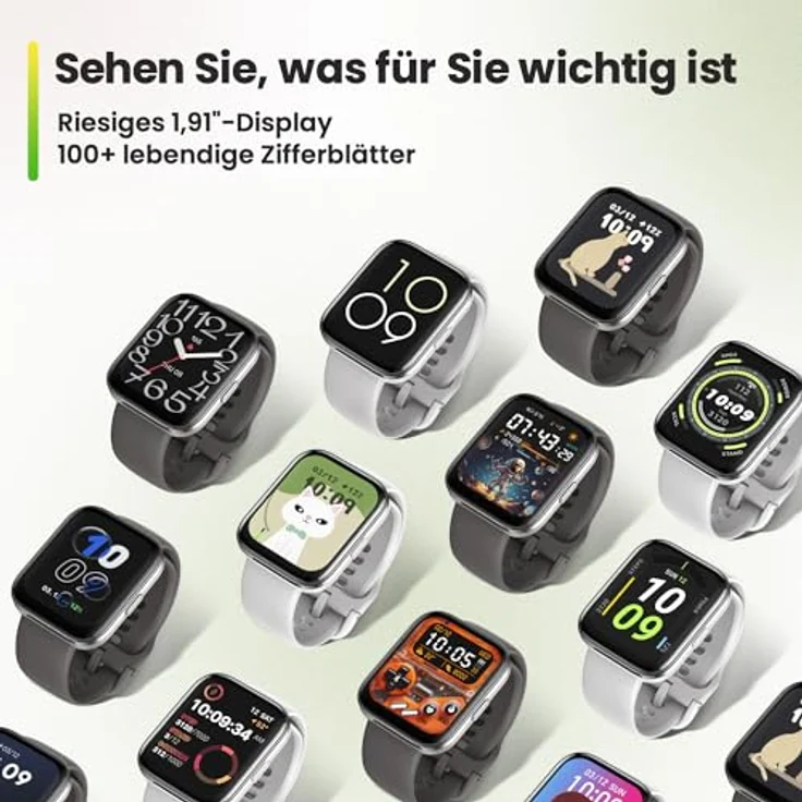 Amazfit Bip 5 Unity 46mm Smart Watch Fitness-Aktivitäts-Tracker mit 11-Tage-Akku, 120+ Sportmodi, Bluetooth-Telefonanrufe, Gesundheitsüberwachung, anpassbare Watch Faces - Schwarz – Bild 3