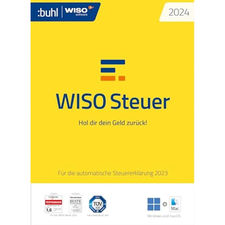 WISO Steuer 2024 (für Steuerjahr 2023), Für Windows, Mac, Smartphones und Tablets, frustfreie Verpackung – Bild 1