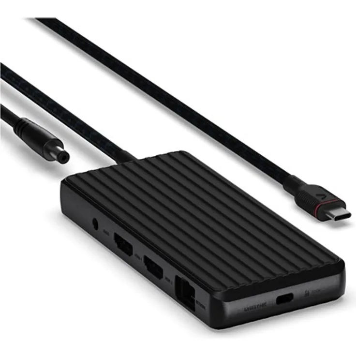 Unisynk 9 Port Dual Display USB-C Docking Station mit 2 x HDMI und 1GbE Anschluss
