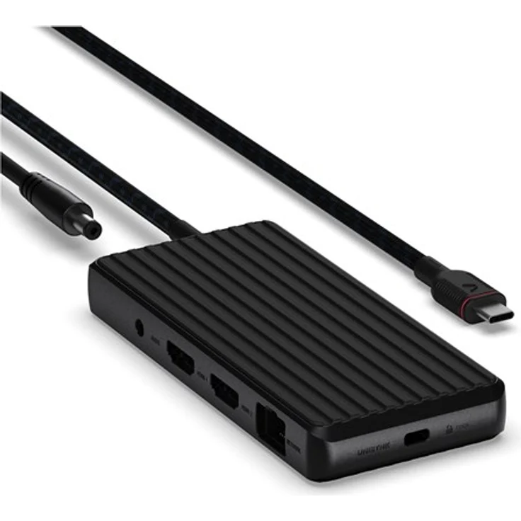 Unisynk 9 Port Dual Display USB-C Docking Station mit 2 x HDMI und 1GbE Anschluss