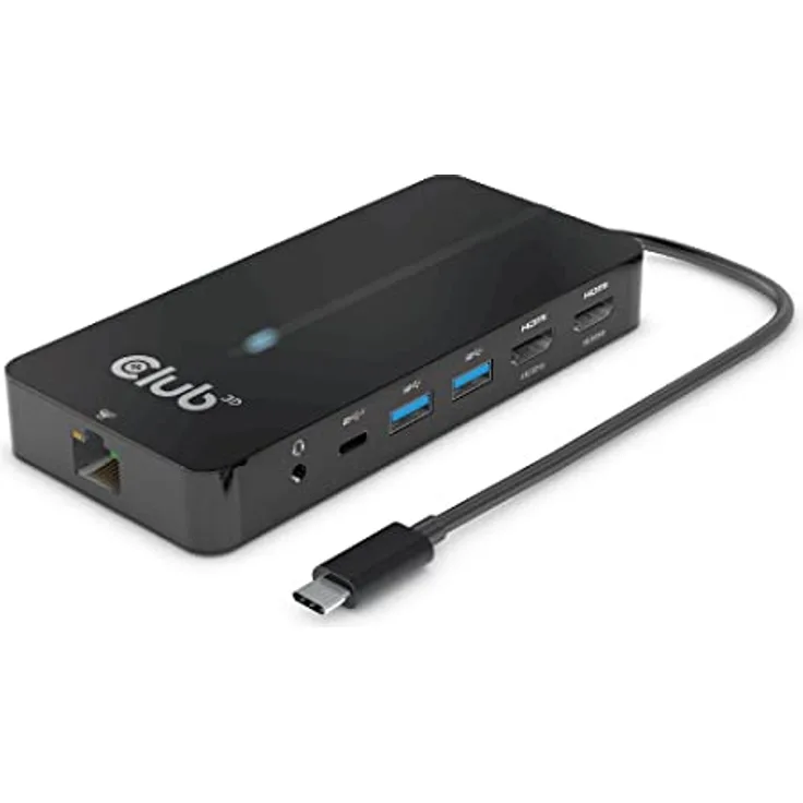Club 3D USB GEN1 Type-C 7-in-1 HUB mit 2 x HDMI 2USB GEN1 Type-A 1 RJ45 1 x 3,5 mm Audio 1 x USB GEN1 Typ C 100 W Female Port – Audio/Multimedia – Digital, 13111517000
