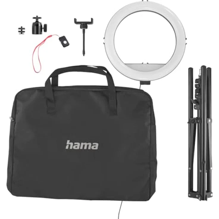 Hama SpotLight Steady 120 III, Ringleuchte mit 160 LEDs, einstellbarer Farbtemperatur und Lichtintensität, schwarz – Bild 8