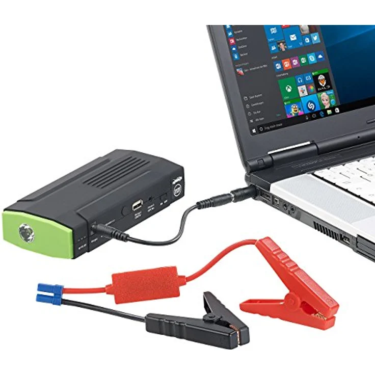 revolt Jump Starter: Notebook-Powerbank mit Kfz-Starthilfe & LED-Leuchte, 8.000 mAh, 400 A (Auto Powerbank, Akku Starthilfe Powerbank, Batterie Start) – Bild 3