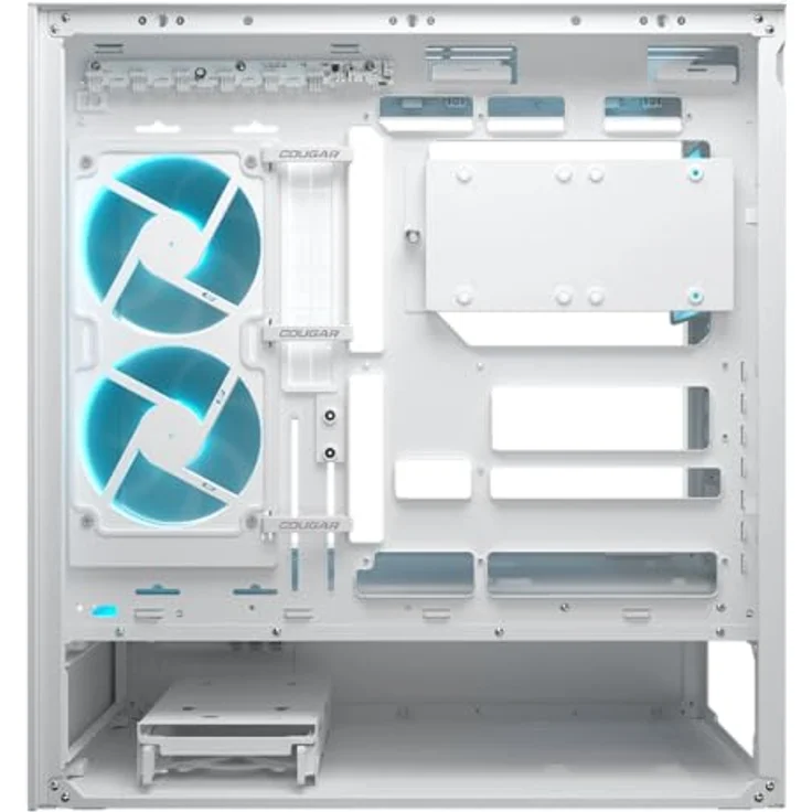 Cougar CFV235 Gehäuse Midi-Tower, ARGB, Glas, Weiss, für ATX/mATX/Mini-ITX, mit USB 3.2 und Platz für 4x 2.5"/2x 3.5" Laufwerke – Bild 6