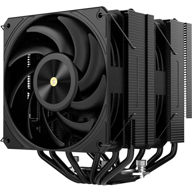 Hiditec C20 Pro, CPU-Lüfter mit 120 mm, FDB-Lager und Twin-Tower-Kühlkörper, Schwarz – Bild 1