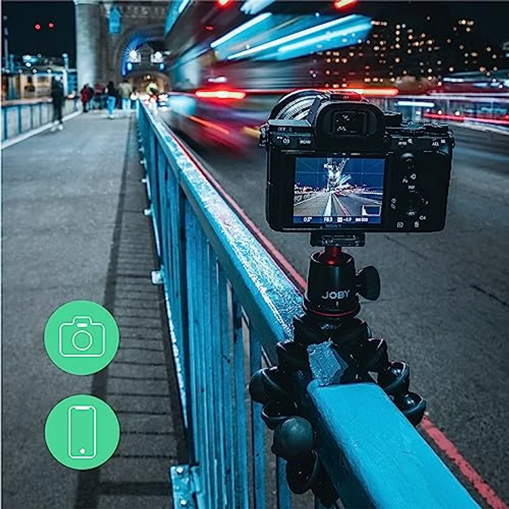 JOBY GorillaPod 3K Kit Flexibles und leichtes Stativ (mit Kugelkopf für DSLR-, CSC- und spiegellose Kameras, Traglast bis zu 3 kg), Made in Italy, JB91507-BWW, Schwarz – Bild 5