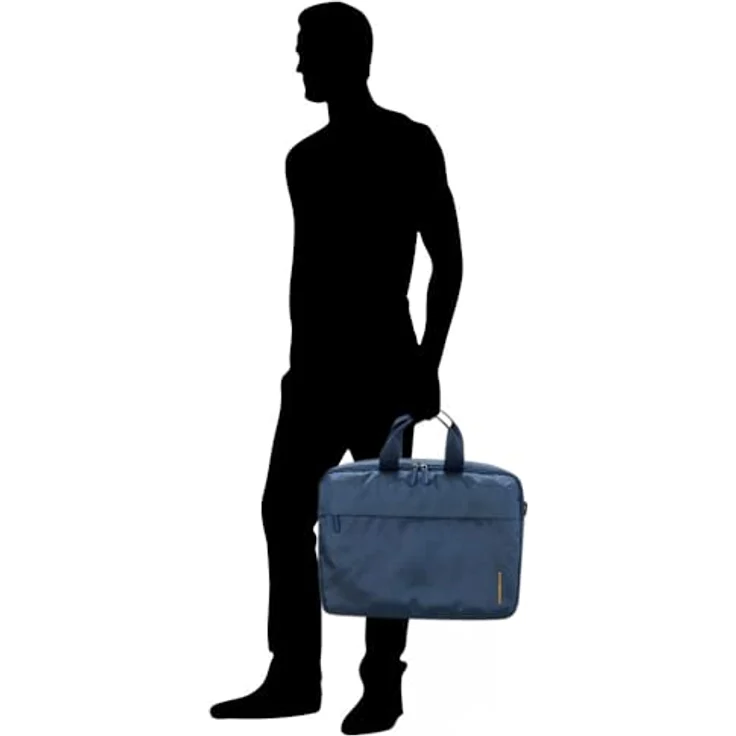 Mandarina Duck Zephyr Aktentasche 38 cm (15.35"), langlebige Notebooktasche aus Polyester, Blau, mit Schutzfach für Laptops bis 39 cm – Bild 4
