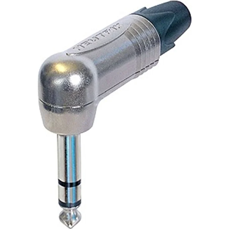 Neutrik NP3 RX, 3-poliger Stereo Winkel-Klinke-Stecker, vernickeltes Gehäuse – Bild 1