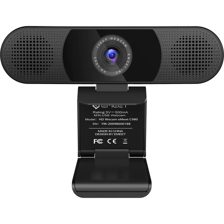 eMeet C980 Pro Webcam 1920 x 1080 Pixel USB Schwarz (EMC980PROBLKDE) – Bild 2