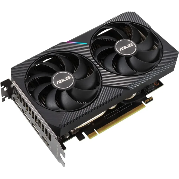 ASUS GeForce Dual RTX 3060 12GB V2 OC Edition Gaming Grafikkarte (GDDR6 Speicher, PCIe 4.0, 1x HDMI 2.1, 3x DisplayPort 1.4a (90YV0GB2-M0NA10)