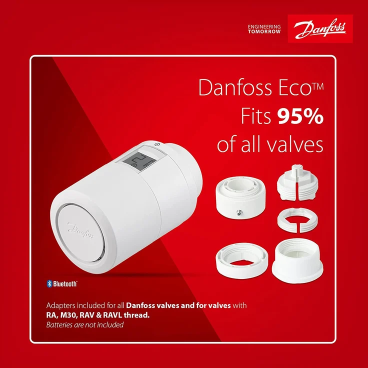 Danfoss ECO Intelligentes Heizkörperthermostat mit Bluetooth-Technologie, weiß (014G1115) – Bild 6