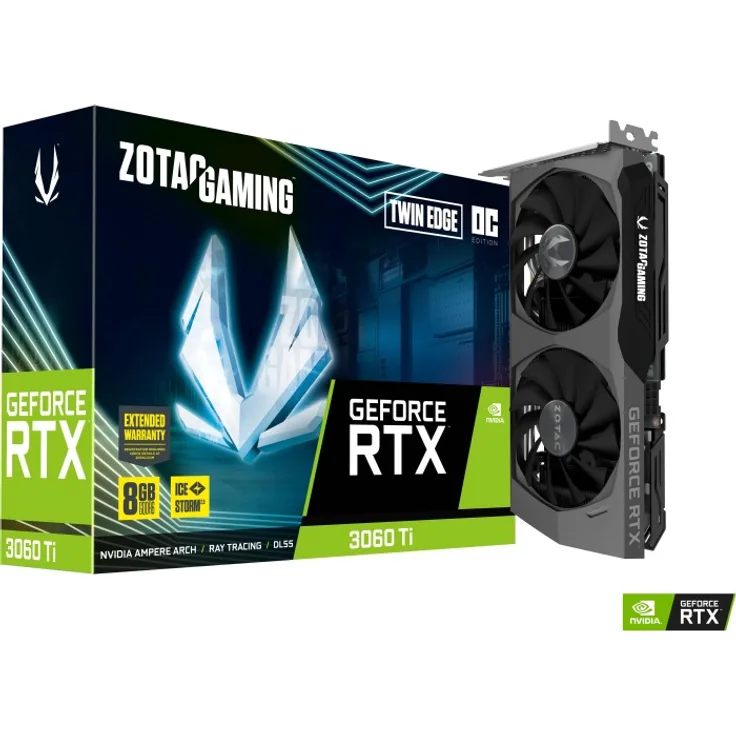 Zotac GAMING GeForce RTX 3060 Ti Twin Edge OC LHR NVIDIA 8 GB GDDR6 (ZT-A30610H-10MLHR)