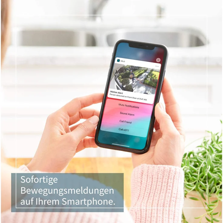 Arlo Essential Spotlight VMC2330 WLAN Überwachungskamera außen, kabellos, 1080p, Farbnachtsicht, Bewegungsmelder, 2-Wege Audio, kein Hub benötigt, 3-Pack, weiß (VMC2330-100EUS) – Bild 5