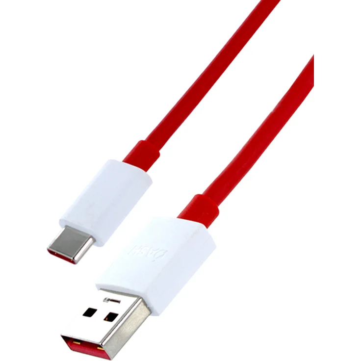OnePlus Original DASH Schnellladegerät, USB-C, 4 A, 1 m, weiß-rot (DC0504) – Bild 3