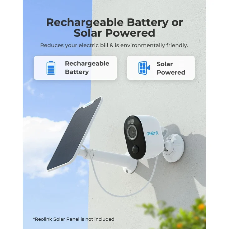 Reolink Argus 3 Pro 2K 4 MP Überwachungskamera, Außen, Akku, mit Personen-/Fahrzeugerkennung, WLAN Batterie IP Kamera mit 2,4/5 GHz, Spotlights, Vollfarb-Nachtsicht, PIR-Sensor, Zeitraffer, 2-Wege-Audio, Weiß – Bild 4