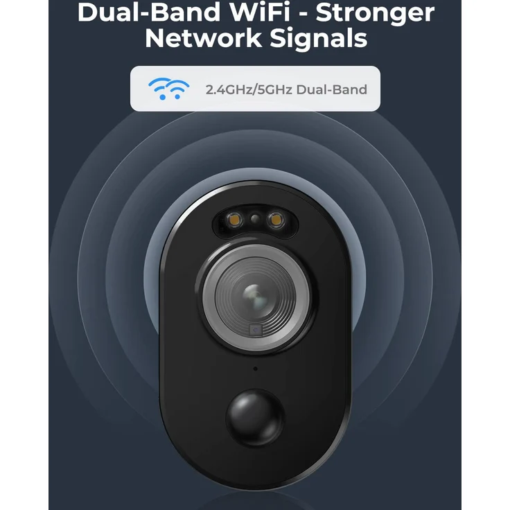 Reolink Argus 3 Pro 2K 4 MP Überwachungskamera, Außen, Akku, mit Personen-/Fahrzeugerkennung, WLAN Batterie IP Kamera mit 2,4/5 GHz, Spotlights, Vollfarb-Nachtsicht, PIR-Sensor, Zeitraffer, 2-Wege-Audio, Weiß – Bild 3