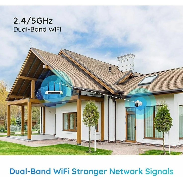 Reolink Argus 3 Pro 2K 4 MP Überwachungskamera, Außen, Akku, mit Personen-/Fahrzeugerkennung, WLAN Batterie IP Kamera mit 2,4/5 GHz, Spotlights, Vollfarb-Nachtsicht, PIR-Sensor, Zeitraffer, 2-Wege-Audio, Weiß – Bild 8