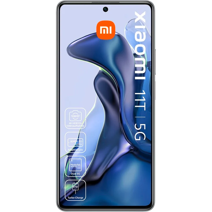 Xiaomi 11T 5G Smartphone 6,67 Zoll AMOLED-Display, 256GB interner Speicher, 8GB RAM, Dual-SIM, Android 11, Moonlight White – Bild 2