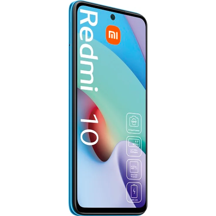 Xiaomi Redmi 10 Smartphone Farbdisplay, 64GB interner Speicher, 4GB RAM, Dual-SIM, Android 11, Sea Blue – Bild 3