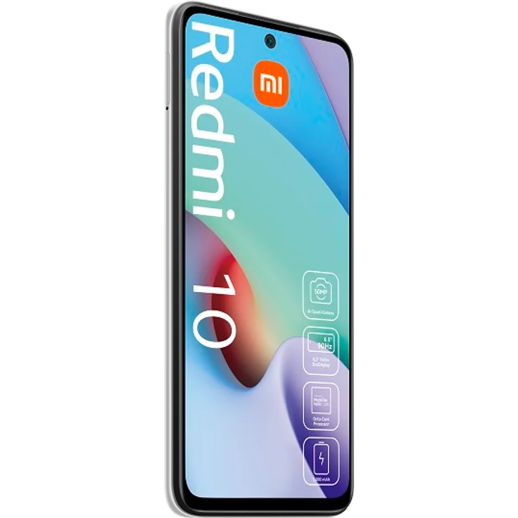 Xiaomi Redmi 10 Smartphone Farbdisplay, 64GB interner Speicher, 4GB RAM, Dual-SIM, Android 11, Pebble White – Bild 3
