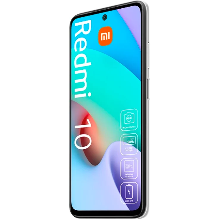 Xiaomi Redmi 10 Smartphone Farbdisplay, 64GB interner Speicher, 4GB RAM, Dual-SIM, Android 11, Pebble White – Bild 2