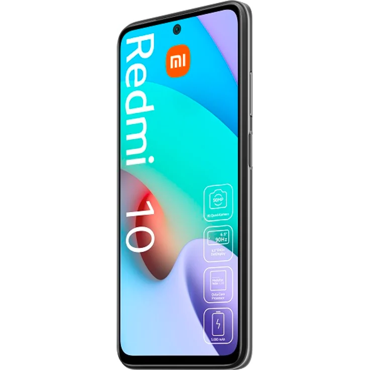 Xiaomi Redmi 10 Smartphone Farbdisplay, 64GB interner Speicher, 4GB RAM, Dual-SIM, Android 11, Carbon Gray – Bild 2